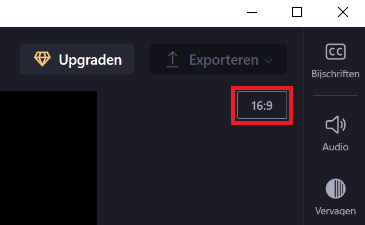 clipchamp beeldverhouding3